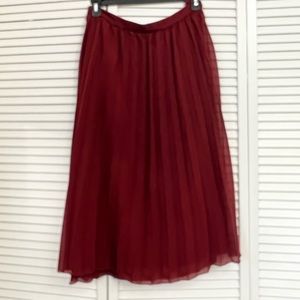 Midi pleated ASOS size 16 maroon skirt